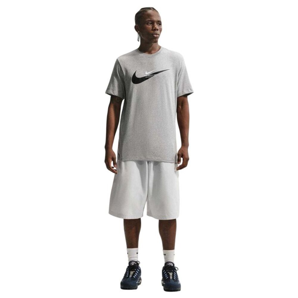 Nike Mens Swoosh Large Logo T-Shirt / Gray